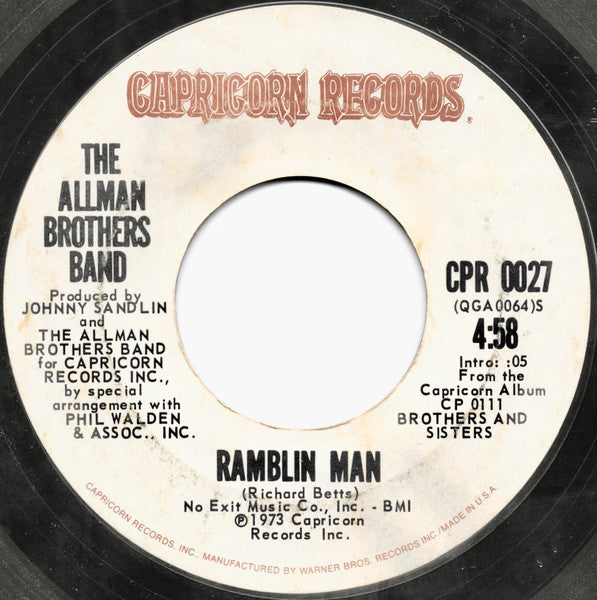 Allman Brothers Band- Ramblin Man / Pony Boy