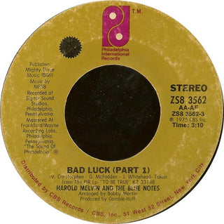 Harold Melvin & The Blue Notes- Bad Luck Part 1/2