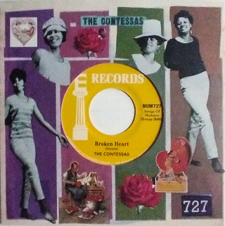 The Contessas- Broken Heart / Gimme Gimme (Peach Marble 7")