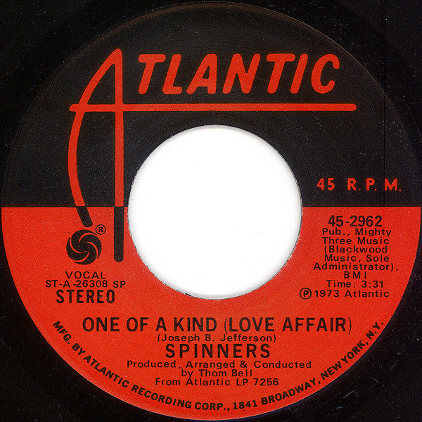 Spinners- One Of A Kind (Love Affair) / Don't Let The Green Grass Fool You