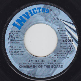 Chairmen Of The Board- Pay To The Piper / Bless You