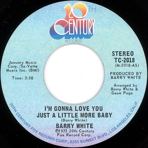 Barry White- I'm Gonna Love You Just A Little More Baby
