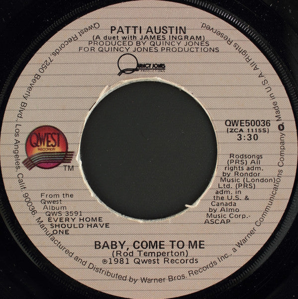 Patti Austin- Baby, Come To Me / Solero