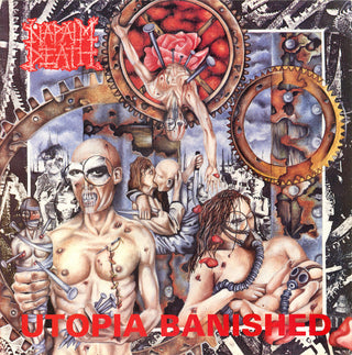 Napalm Death- Utopia Banished (UK 1st Press, No 7")(Surface Rash Cluster Track 5 Into 6, Surface Rashing Track 8) (Used Vinyl)