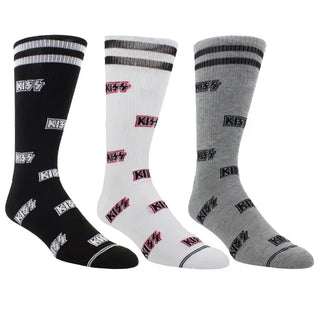 Kiss 3 Pack Gift Box Crew Socks (One Size)