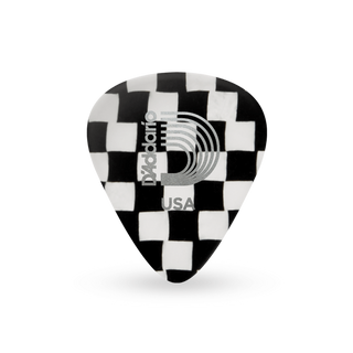 D'Addario Checkerboard Celluloid Picks 10 Pack - Heavy