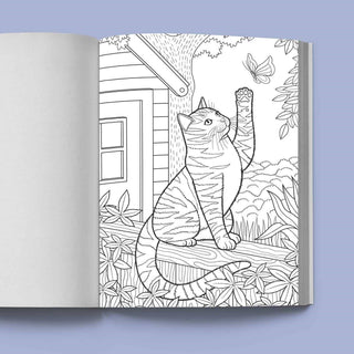 Stress Relief Cat Coloring Book