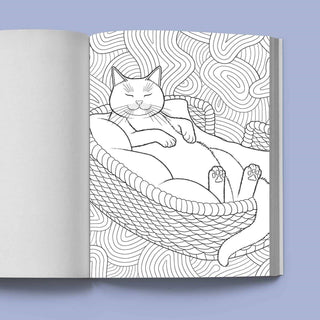 Stress Relief Cat Coloring Book