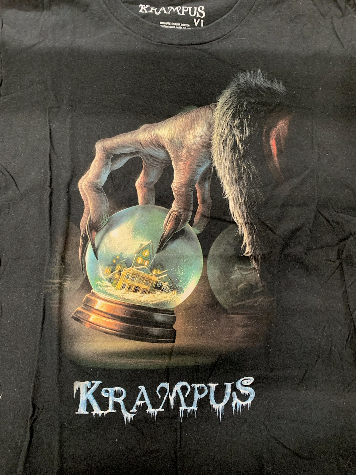 Krampus Movie Poster T-Shirt, Black, L