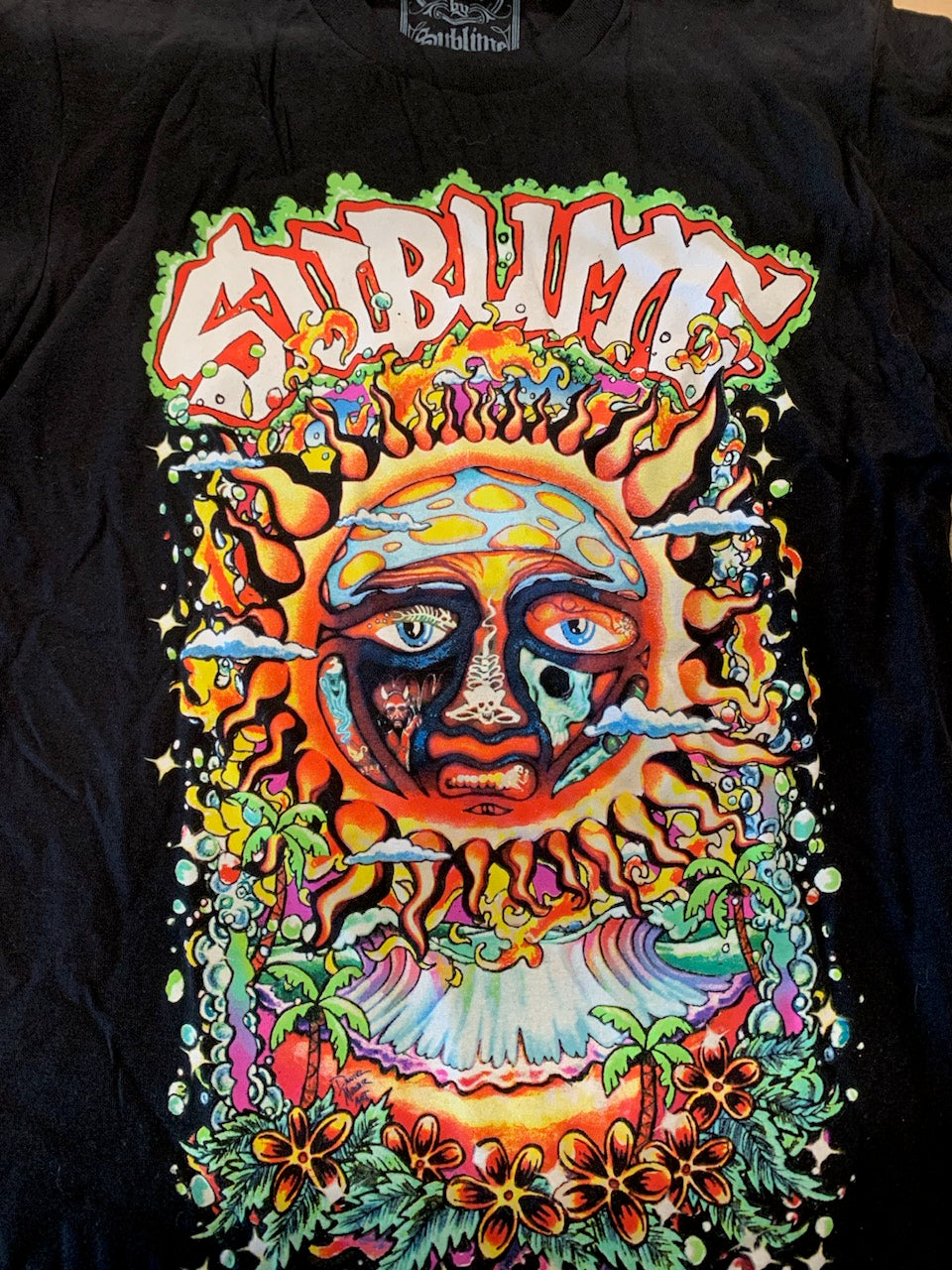 Sublime Psychedelic Sun T-Shirt, Black, S