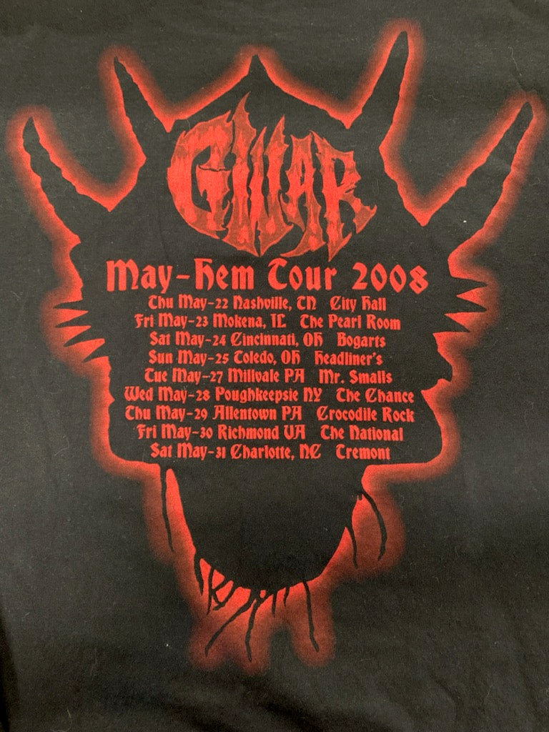 GWAR May-Hem 2008 Tour T-Shirt, Black, M