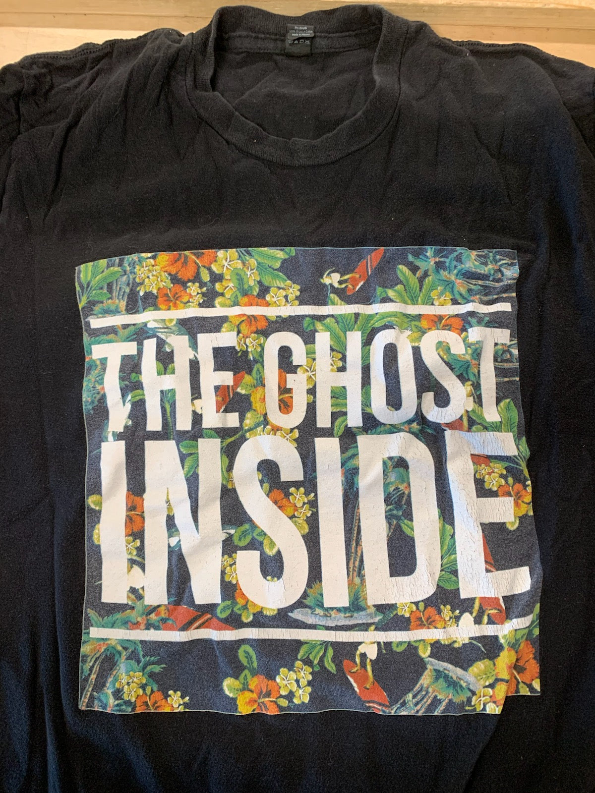 Ghost Inside Floral T-Shirt, Black, L