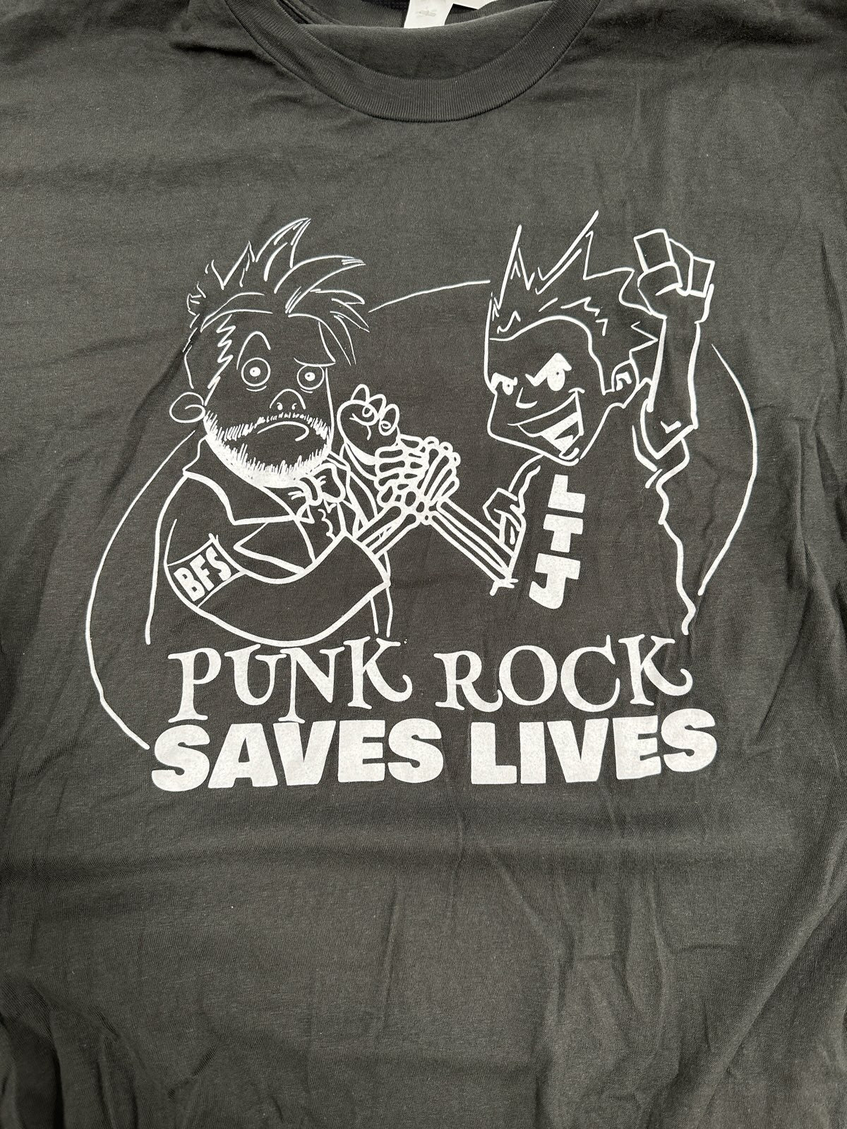 Bowling For Soup/Less Than Jake Punk Rock Saves Lives T-Shirt, Grey, L