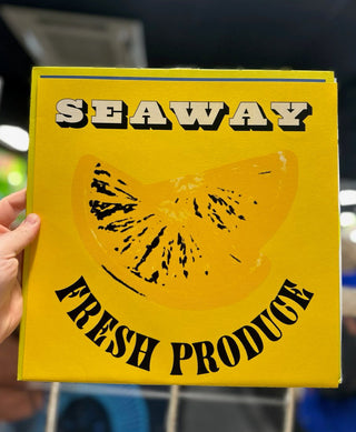 Seaway- Fresh Produce (Yellow Pinwheel w/Blue & White Splatter)(Screen Print Alt Cover, Numbered)(Top Seam Split, See Photo)