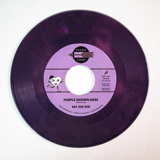 Say She She- Purple Snowflakes/This Wintertime (Opaque Dark Purple Vinyl)