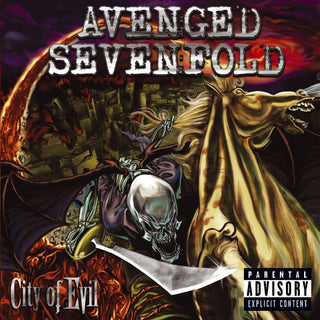 Avenged Sevenfold- City Of Evil (15th Anniversary Press: Red Inside Clear w/Gray Splatter Vinyl)