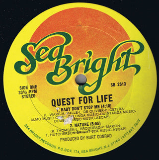 Quest For Life- Baby Don't Stop Me/Nature (12")(Sealed)