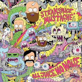 Steaksauce Mustache- All Juice, No Noise (Yellow W/ Red Splatter [Centipede Popper])