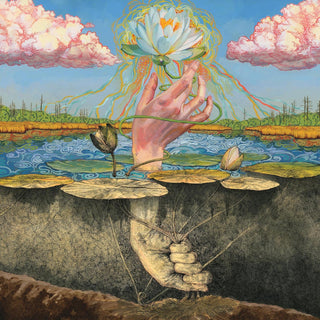 Moon Tooth- Phototroph (White & Royal Blue A-Side/B-Side w/ Yellow Splatter)(Top Seam Split)