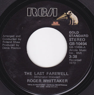 Roger Whittaker- The Last Farewell/ Paradise