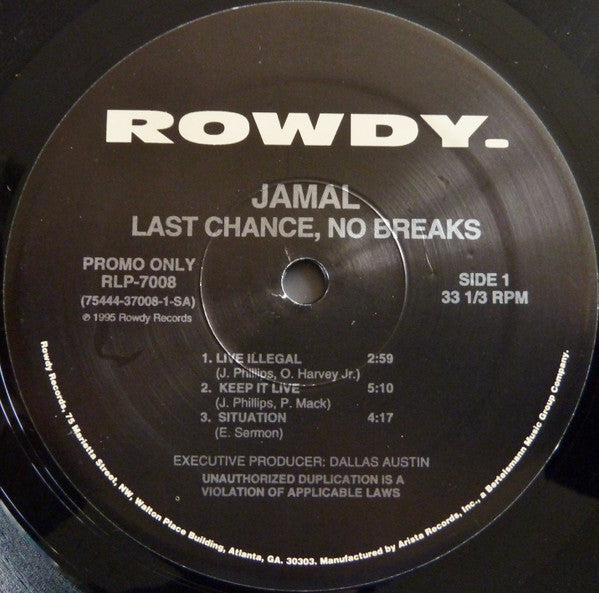 Jamal- Last Chance, No Breaks (Promo LP) – Darkside Records