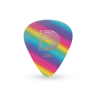 D'Addario Rainbow Celluloid Guitar Picks 10 pack - Light