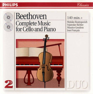 Beethoven (Mstislav Rostropovich,Sviatoslav Richter,Maurice Gendron,Jean Françaix)- Complete Music for Cello and Piano (2CD)