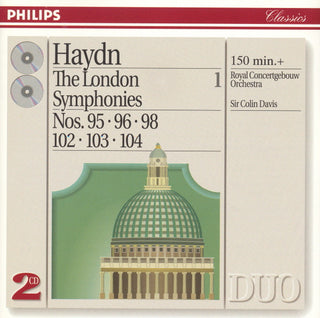 Haydn (Royal Concertgebouw Orchestra,Sir Colin Davis)- The London Symphonies, Vol. 1: Nos. 95, 96, 98, 102, 103, 104 (2CD) (Used CD)