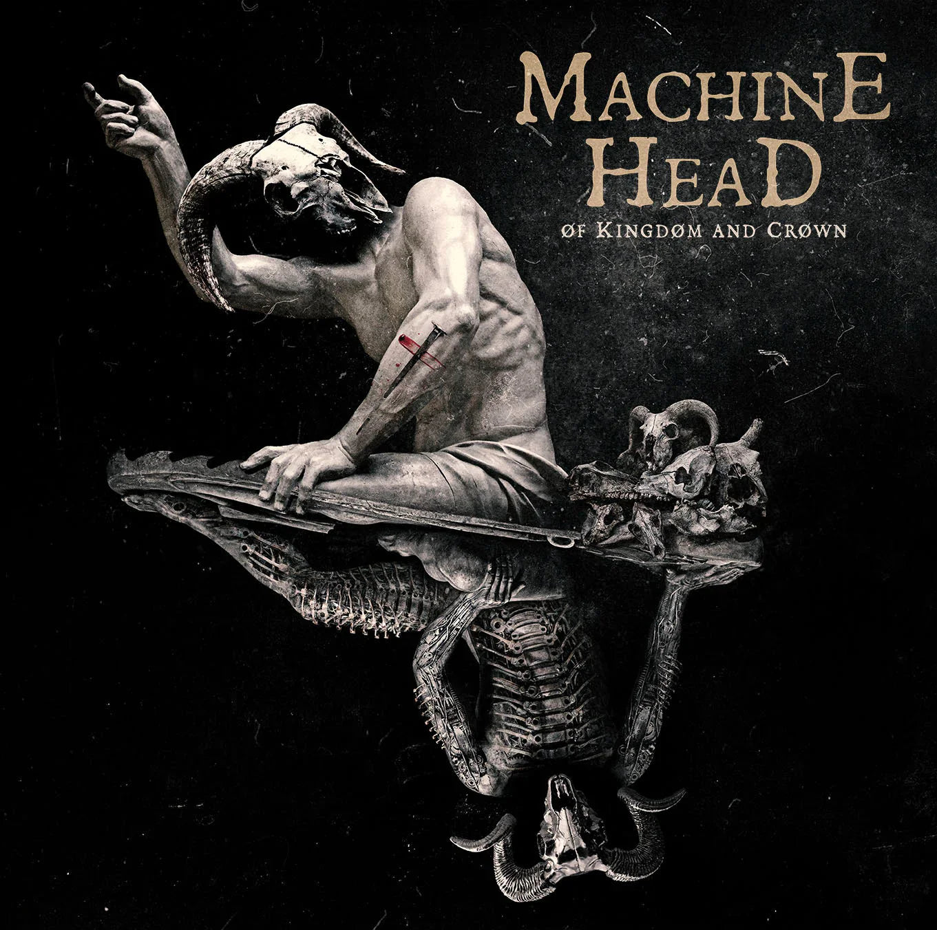 Machine Head- Of Kingdom And Crown (Clear Black Marbled)(Top Seam Split)