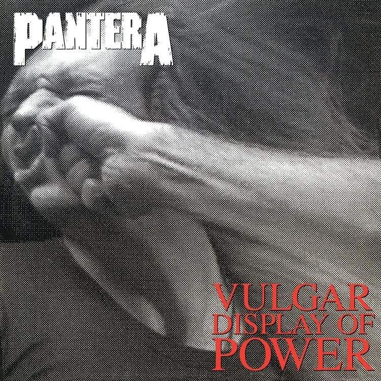 Pantera- Vulgar Display Of Power (White & True Metal Gray Marbled)