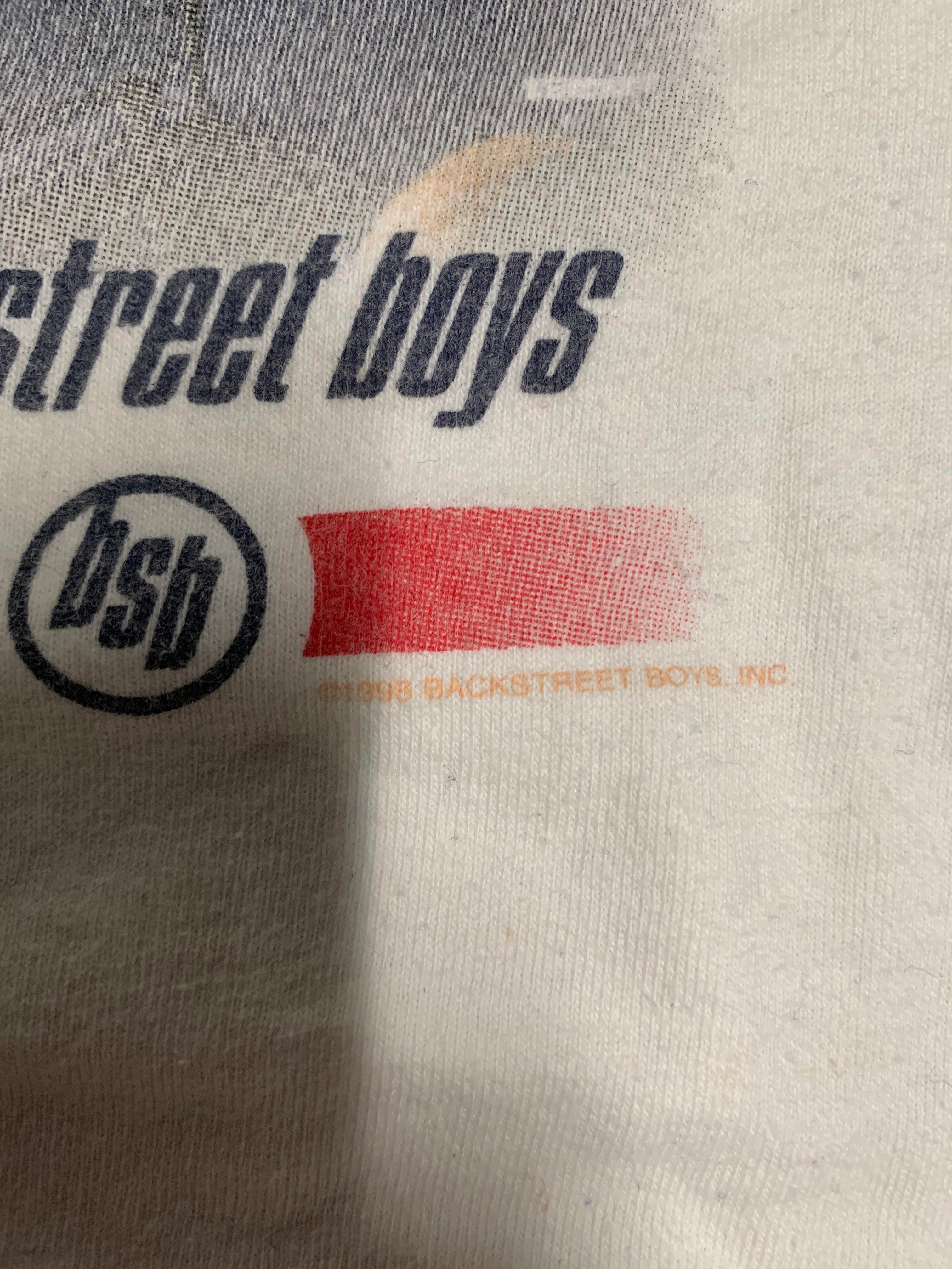 Backstreet Boys On Stage T-Shirt (1998), White (See Description), YXL