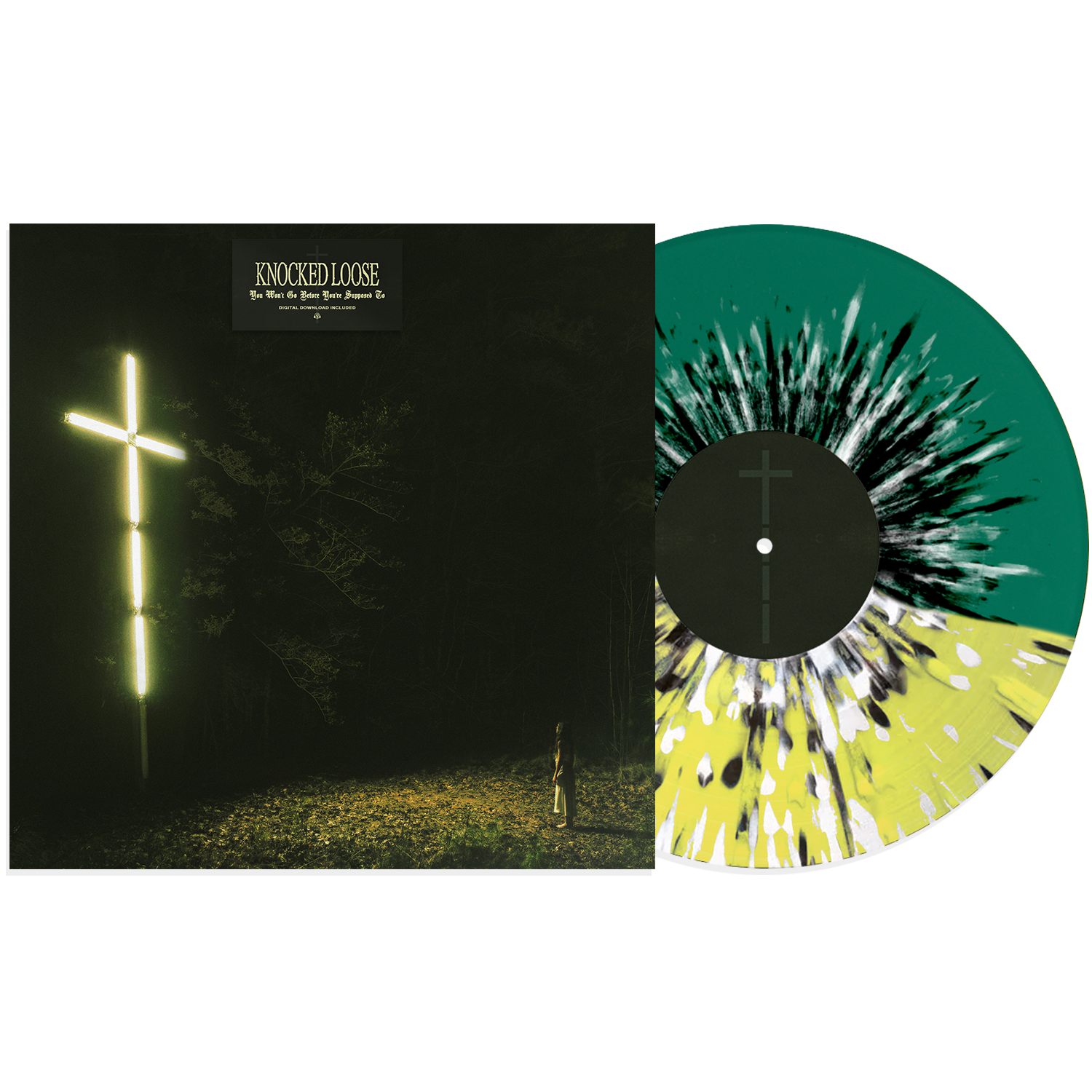 Knocked Loose- You Won't Go Before You're Supposed To (Indie Exclusive Green/Yellow w/ Black & White Splatter)