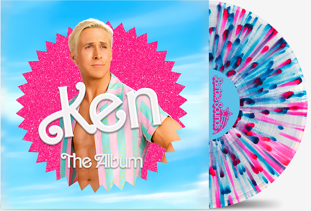 Barbie: The Album Soundtrack (RSD Essential Ken Exclusive Cover, Clear w/ Pink & Blue Splatter Vinyl + 2 Bonus Tracks) (NOT NUMBERED)