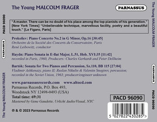 Malcolm Frager- Prokofiev, Haydn, Bartok; the Young Malcolm Frager