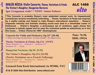 New Zealand Symphony Orchestra- Miklos Rozsa: Violin Concerto; Theme, Variations & Finale