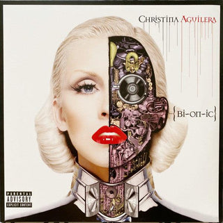 Christina Aguilera- Bionic (Clear W/ Black & Gray Splatter)