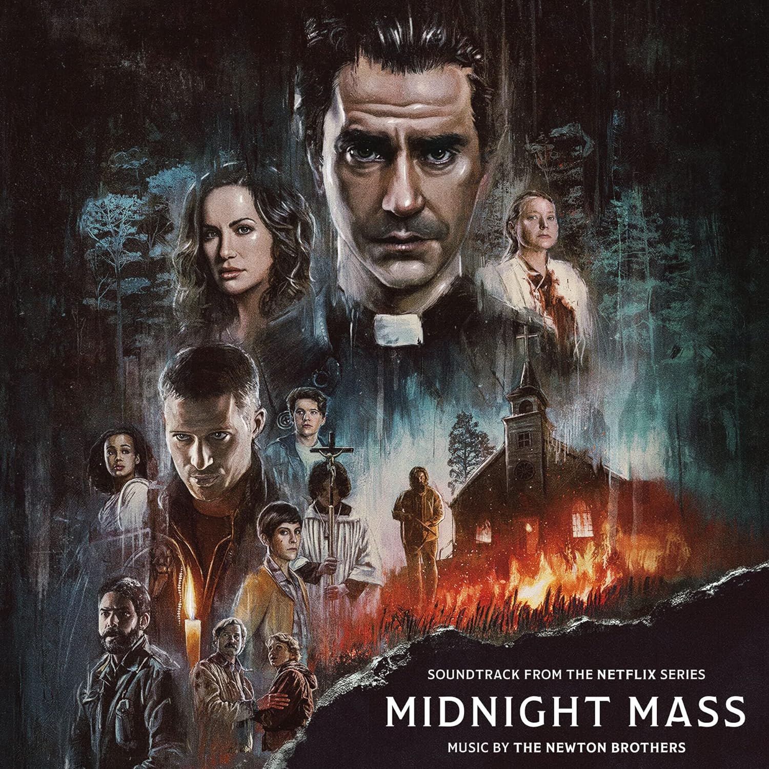 Midnight Mass Soundtrack (1xRed & Orange Marble/1xBlack & White Marble/1x Green & Blue Marble)(Sealed)