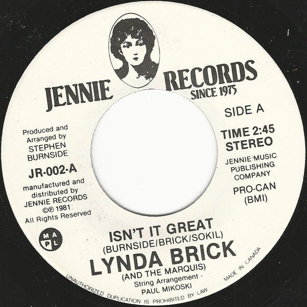 Lynda Brick- Isn't It Great/Instrumental
