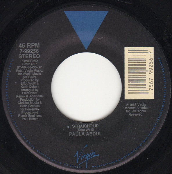 Paula Abdul- Straight Up - Darkside Records