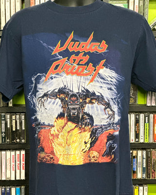 Judas Priest 1997 Jugulator T-Shirt, Navy Blue, L - Darkside Records