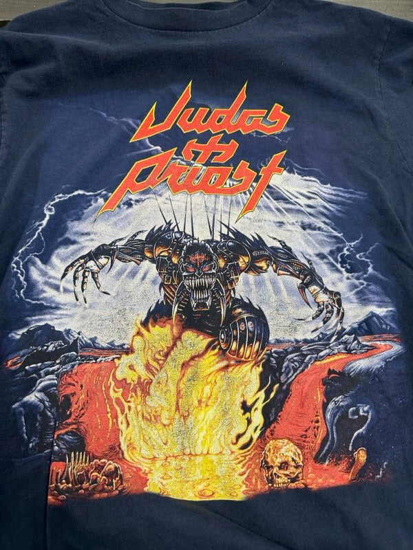 Judas Priest 1997 Jugulator T-Shirt, Navy Blue, L - Darkside Records