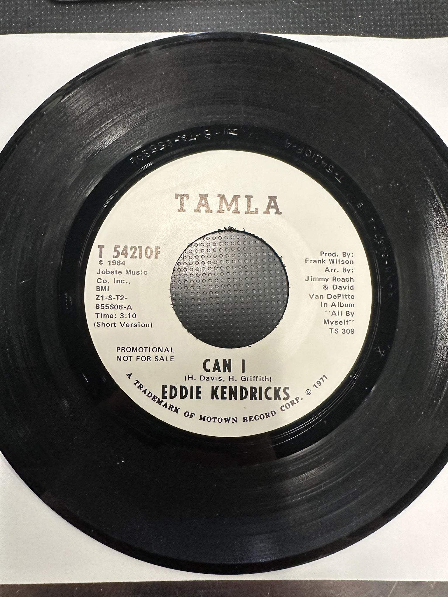 Eddie Kendricks (The Temptations)- Can I (White Label Promo) - Darkside Records