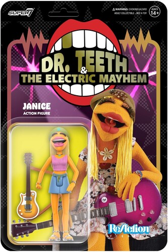 Super7 - Muppets - ReAction Figures Wave 1 - Electric Mayhem Band - Janice - Darkside Records