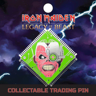 Iron Maiden Cyborg Enamel Pin - Darkside Records