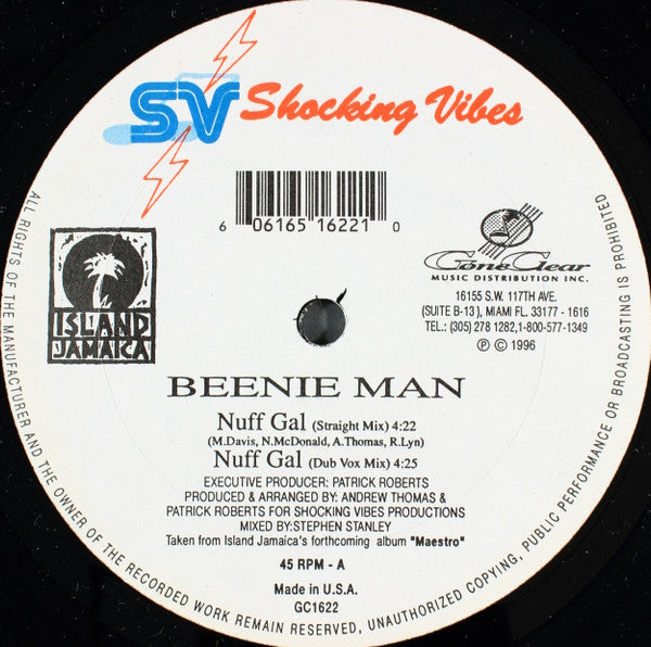 Beenie Man- Nuff Gal (12”) - Darkside Records