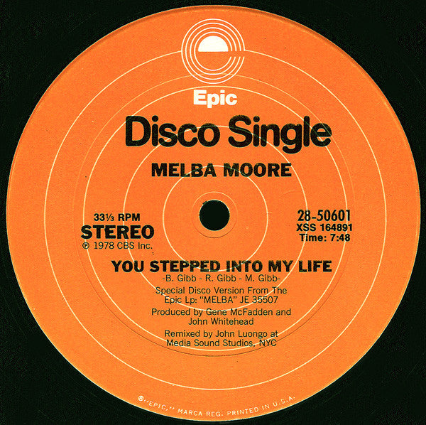 Melba Moore- You Stepped In My Life/ There's No Other Like You (12”) - Darkside Records