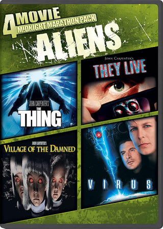 4 Movie Midnight Marathon Pack: Aliens (The Thing/They Live/Village Of The Damned/Virus) - DarksideRecords