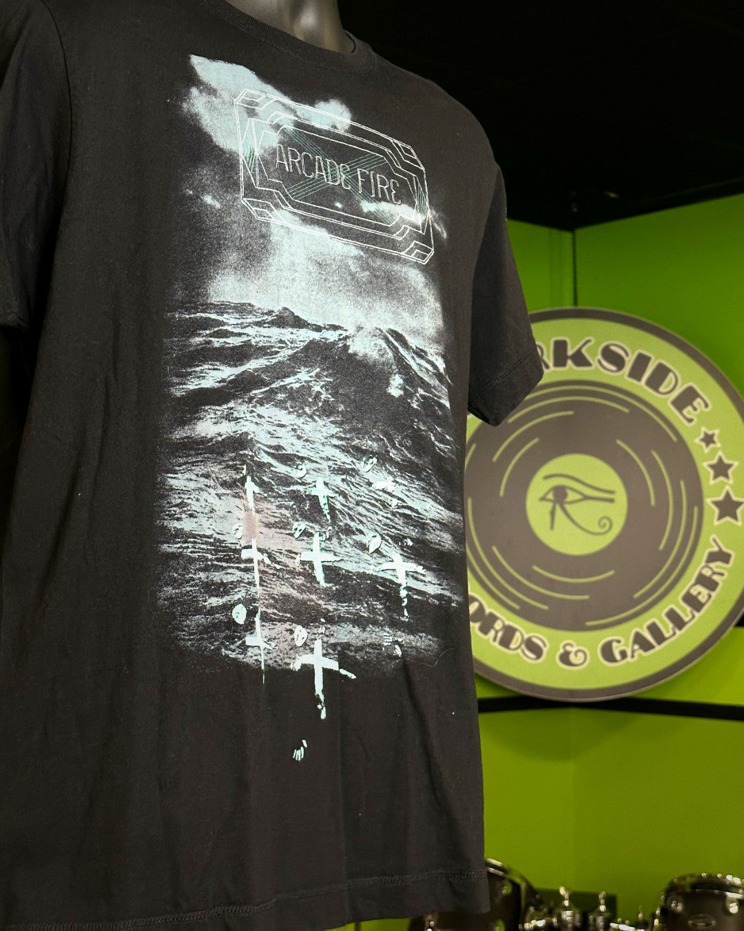 Arcade Fire Neon Bible Graphic T-Shirt, Blk, L - Darkside Records