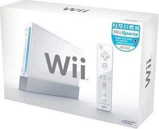 White Nintendo Wii System w/ 1 Controller + 1 Nunchuck + Wii Sports (Complete In Original Box) - Darkside Records