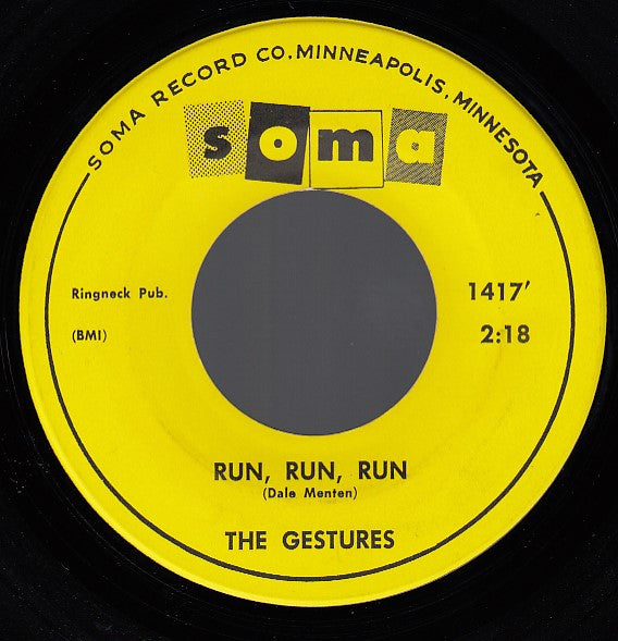 The Gestures- Run, Run, Run/ It Seems To Me - Darkside Records
